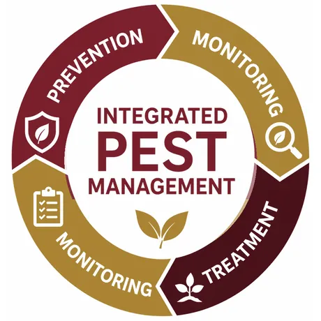 Integrated Pest Management (IPM) cycle: prevention, monitoring and treatment